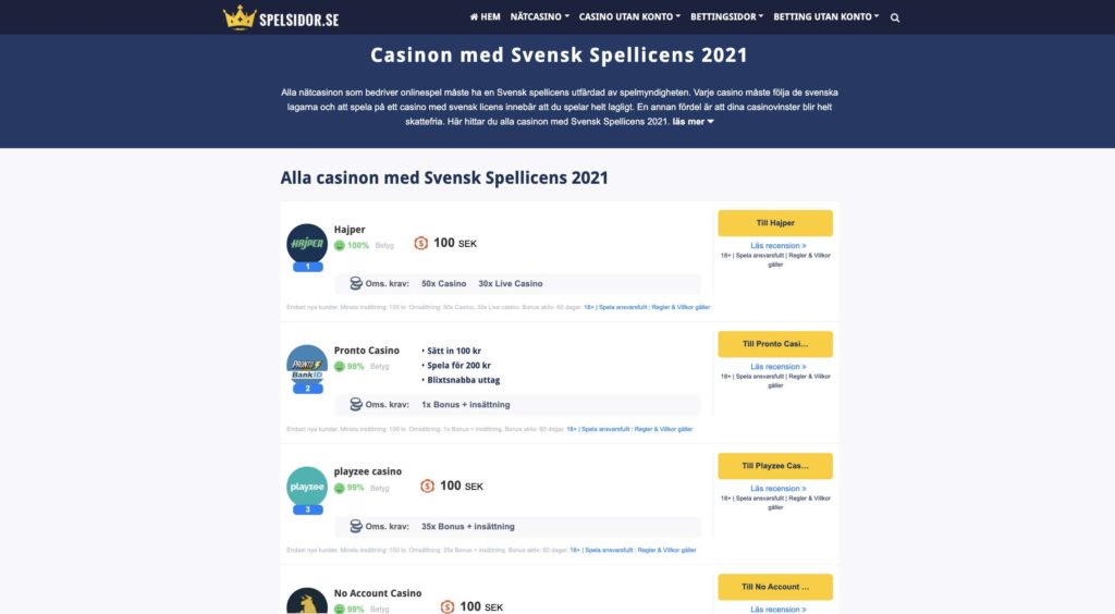 Välkomstbonus casino svensk licens 454907
