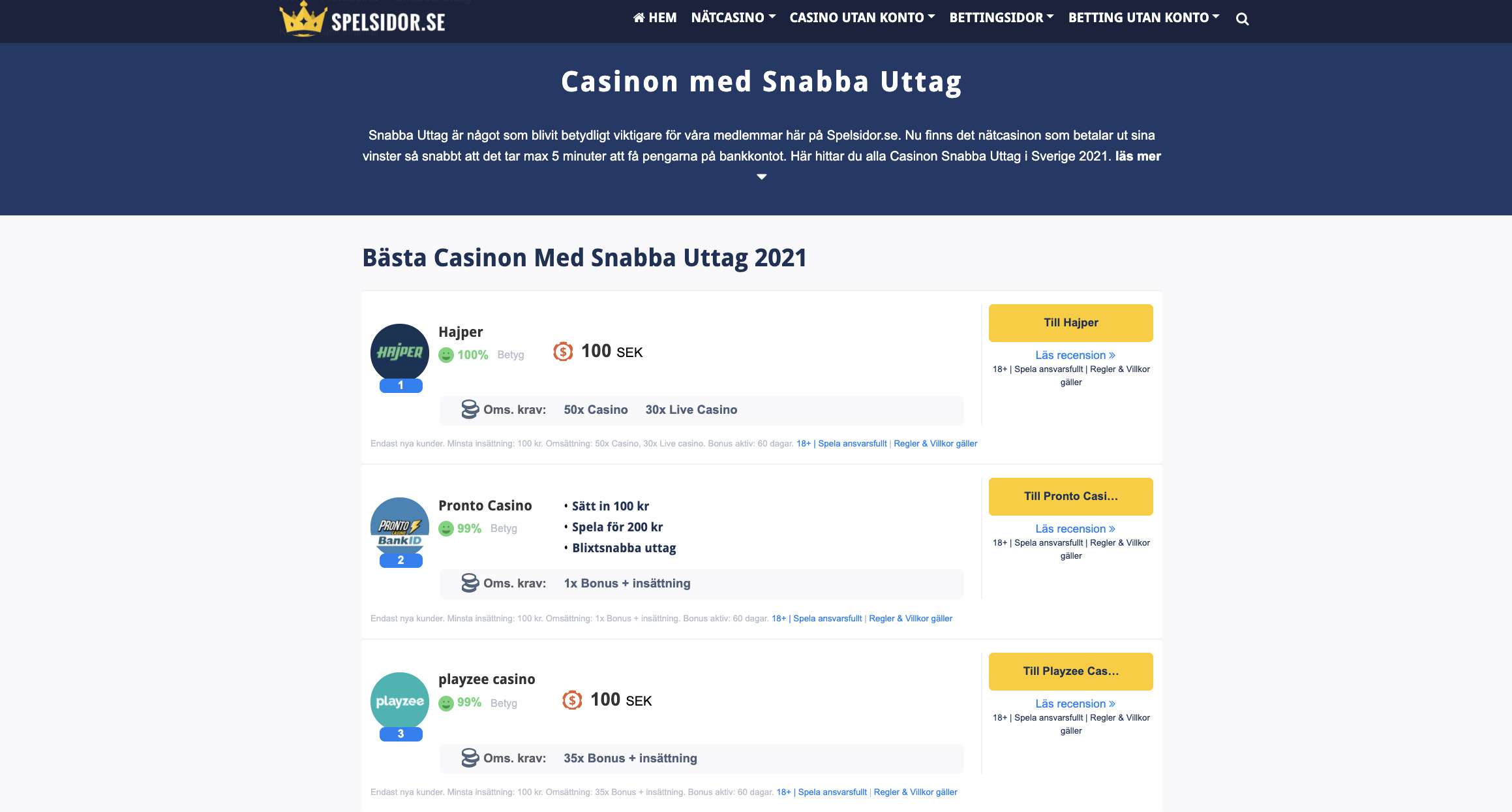 Cashback på casino Sverige 284966